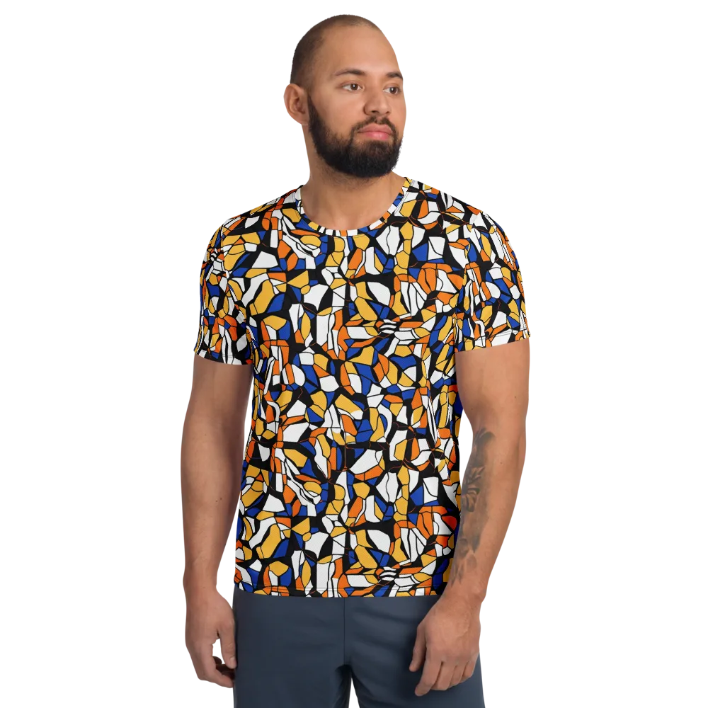 Cobalt Sunshard on Men's Athletic T-Shirt — Front