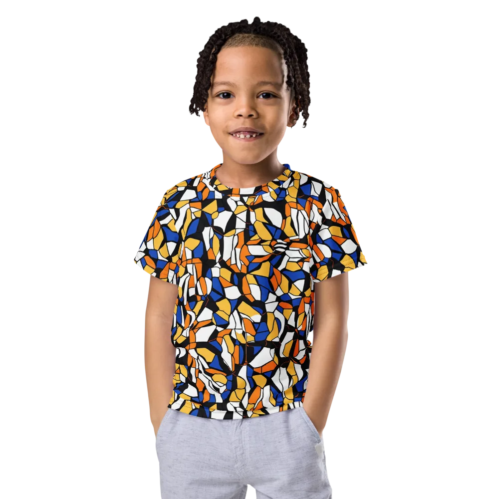 Cobalt Sunshard on Kids Crew Neck T-Shirt — Front