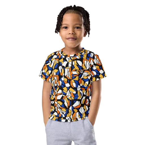Cobalt Sunshard on a Kids Crew Neck T-Shirt