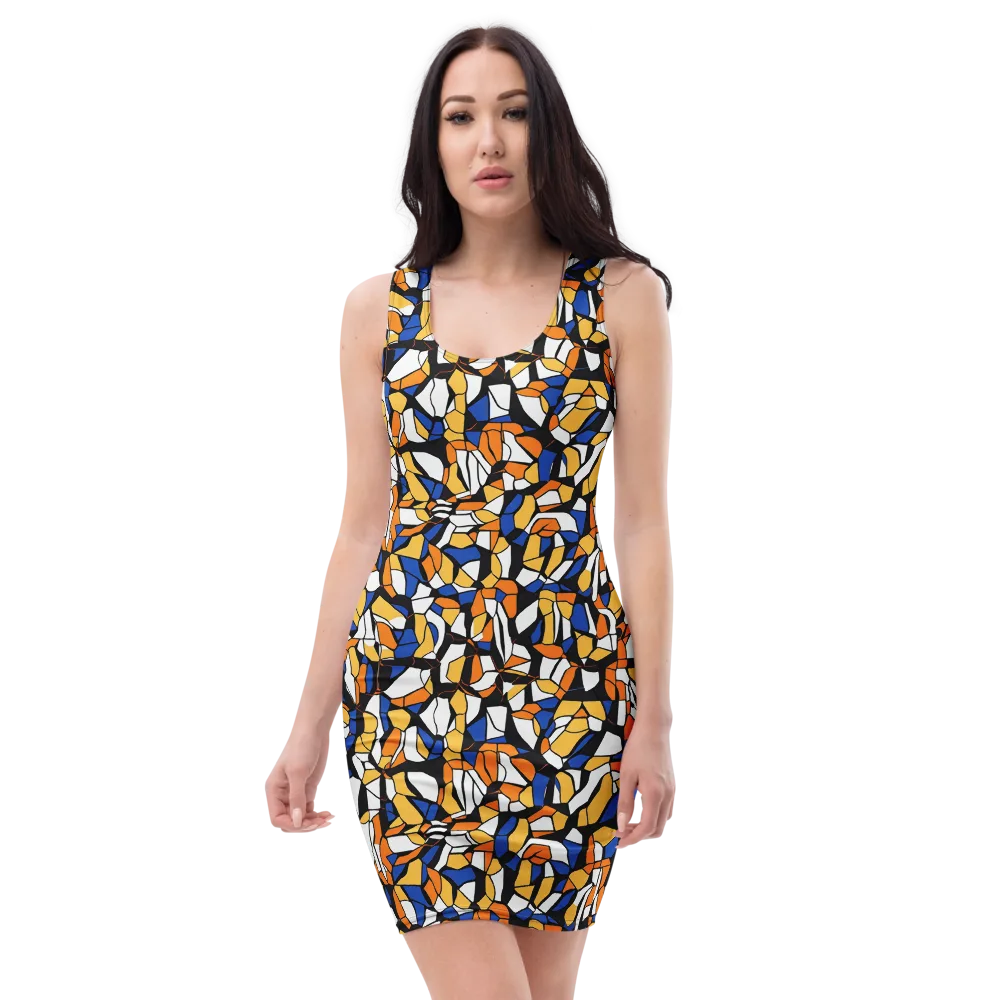 Cobalt Sunshard on Bodycon Dress — Front