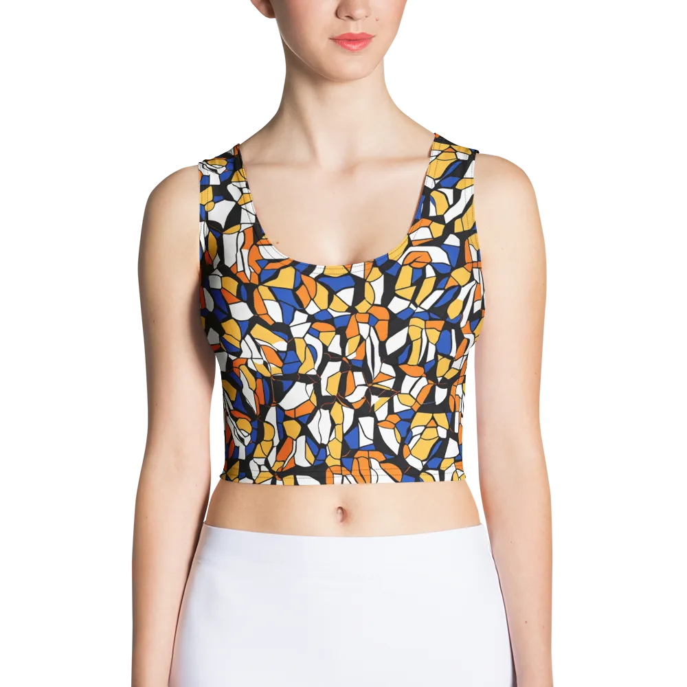 Cobalt Sunshard on Crop Top — Front