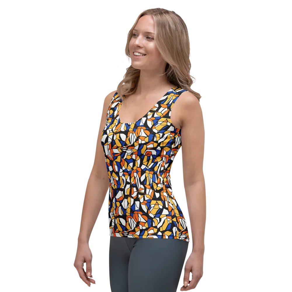 Cobalt Sunshard on Women's Tank Top — Left Front