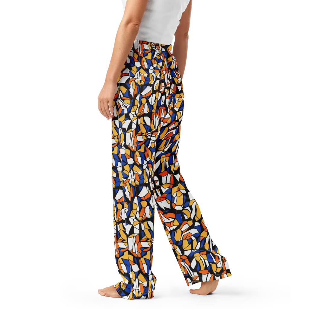 Cobalt Sunshard on Women's Pajama Pants — Left