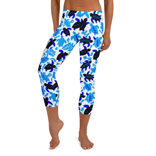Azure Shell Shuffle on a Capri Leggings
