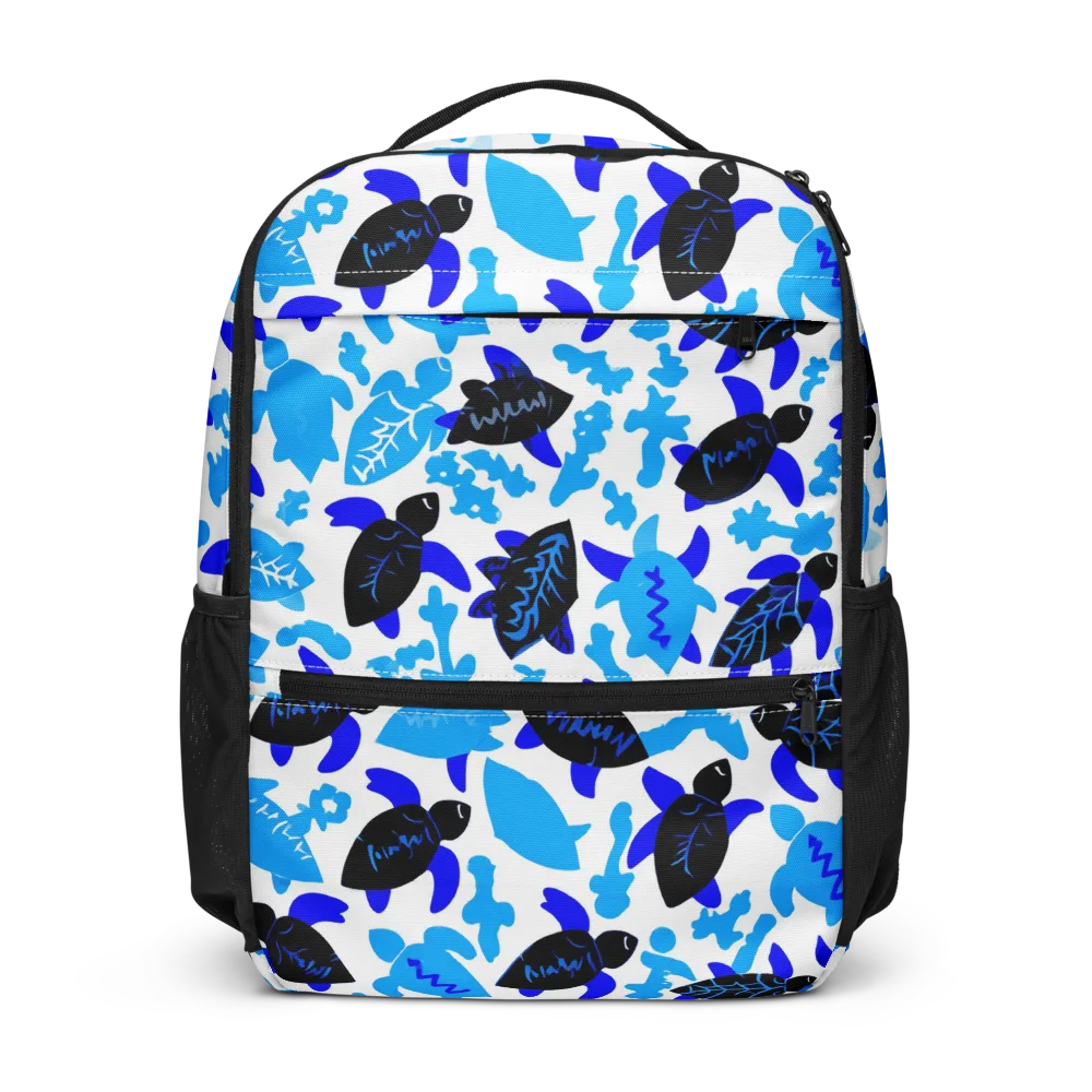 Azure Shell Shuffle on Utility Backpack — Front