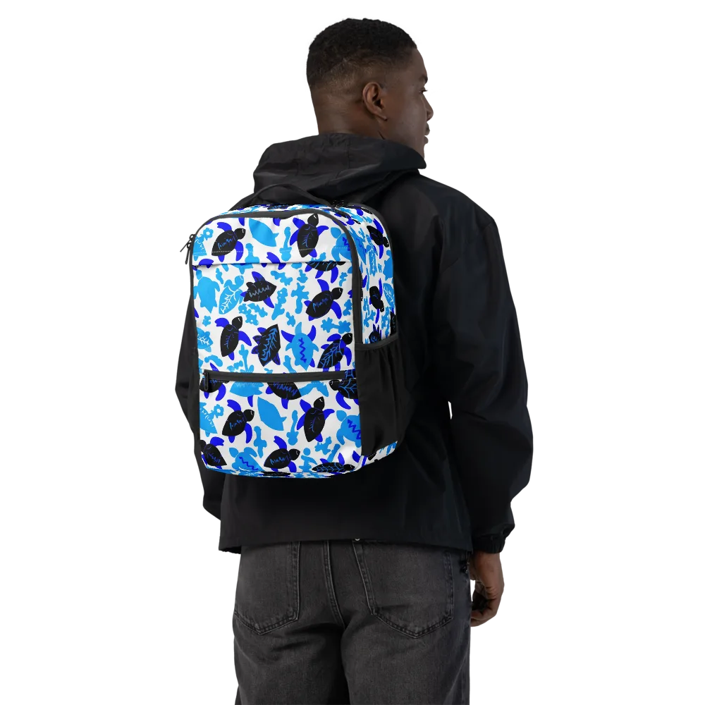 Azure Shell Shuffle on Utility Backpack — Back
