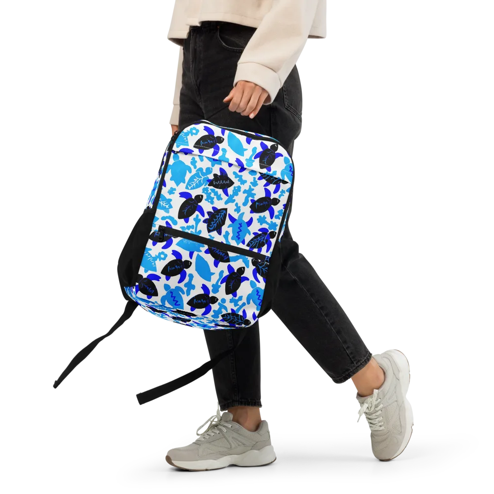Azure Shell Shuffle on Utility Backpack — Front