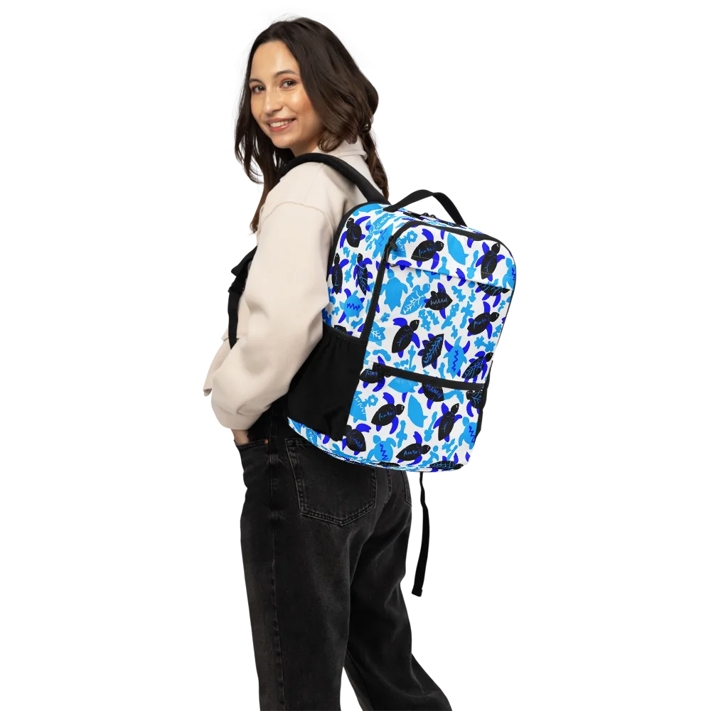 Azure Shell Shuffle on Utility Backpack — Back