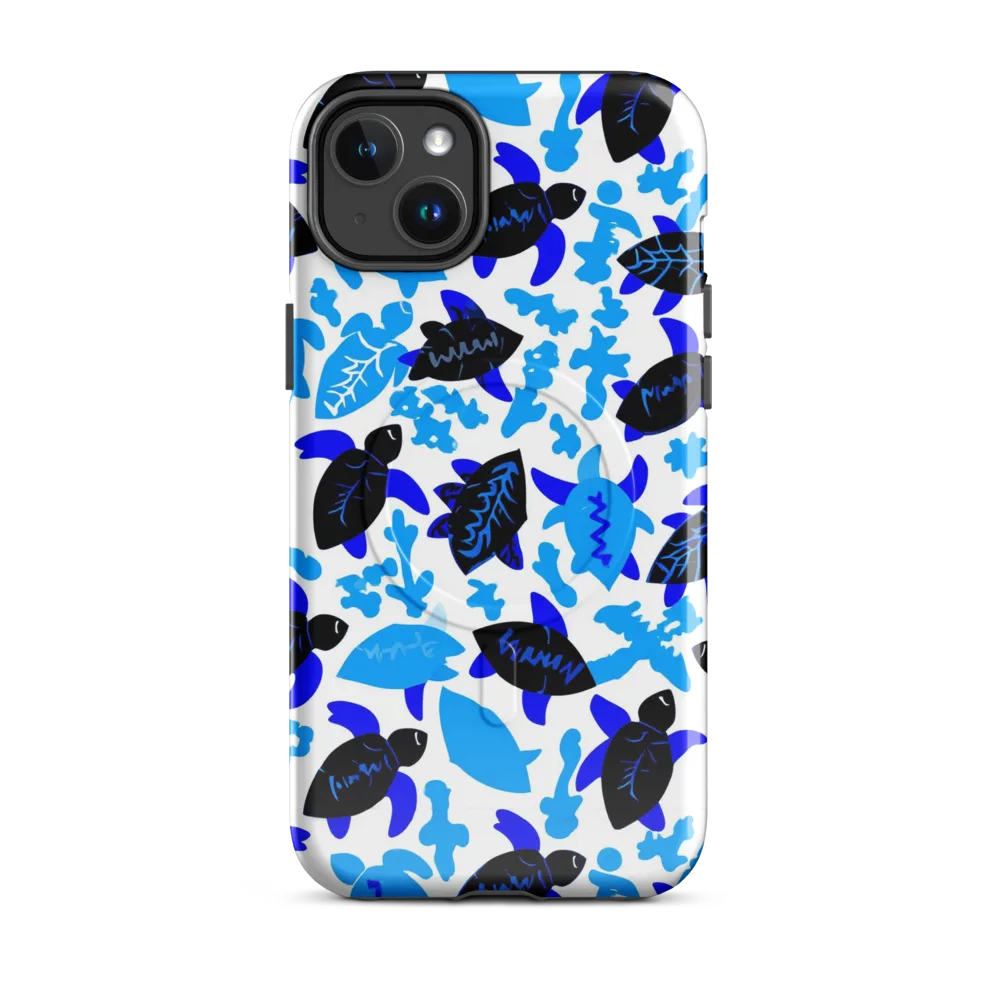 Azure Shell Shuffle on MagSafe Tough Case for iPhone® — Front
