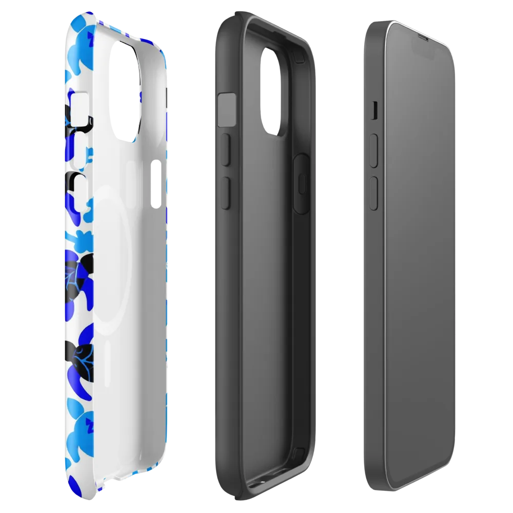 Azure Shell Shuffle on MagSafe Tough Case for iPhone® — Front