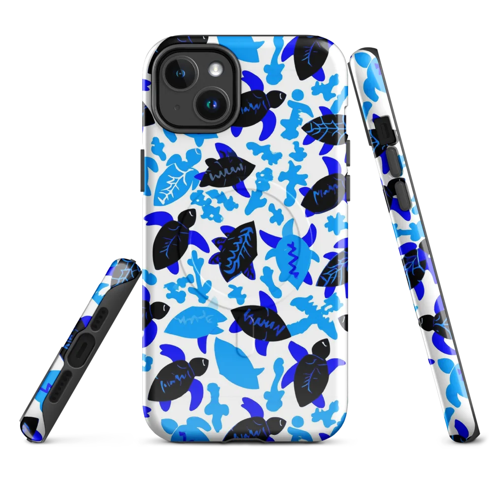Azure Shell Shuffle on MagSafe Tough Case for iPhone® — Front