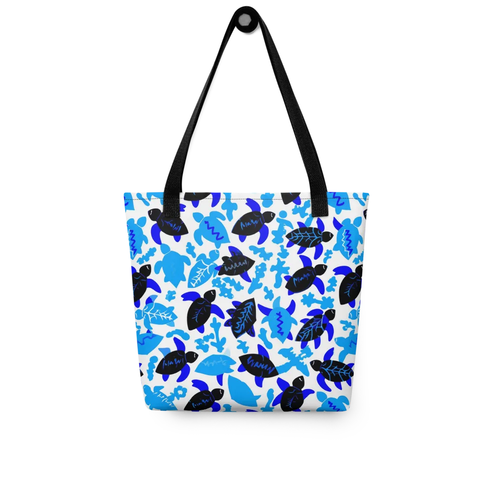 Azure Shell Shuffle on Tote Bag — Front