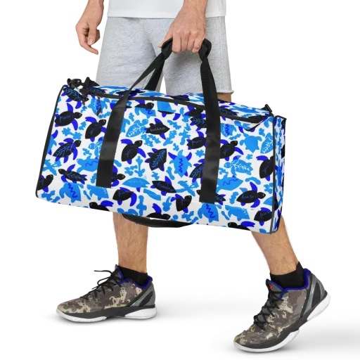 Azure Shell Shuffle on a Duffle Bag