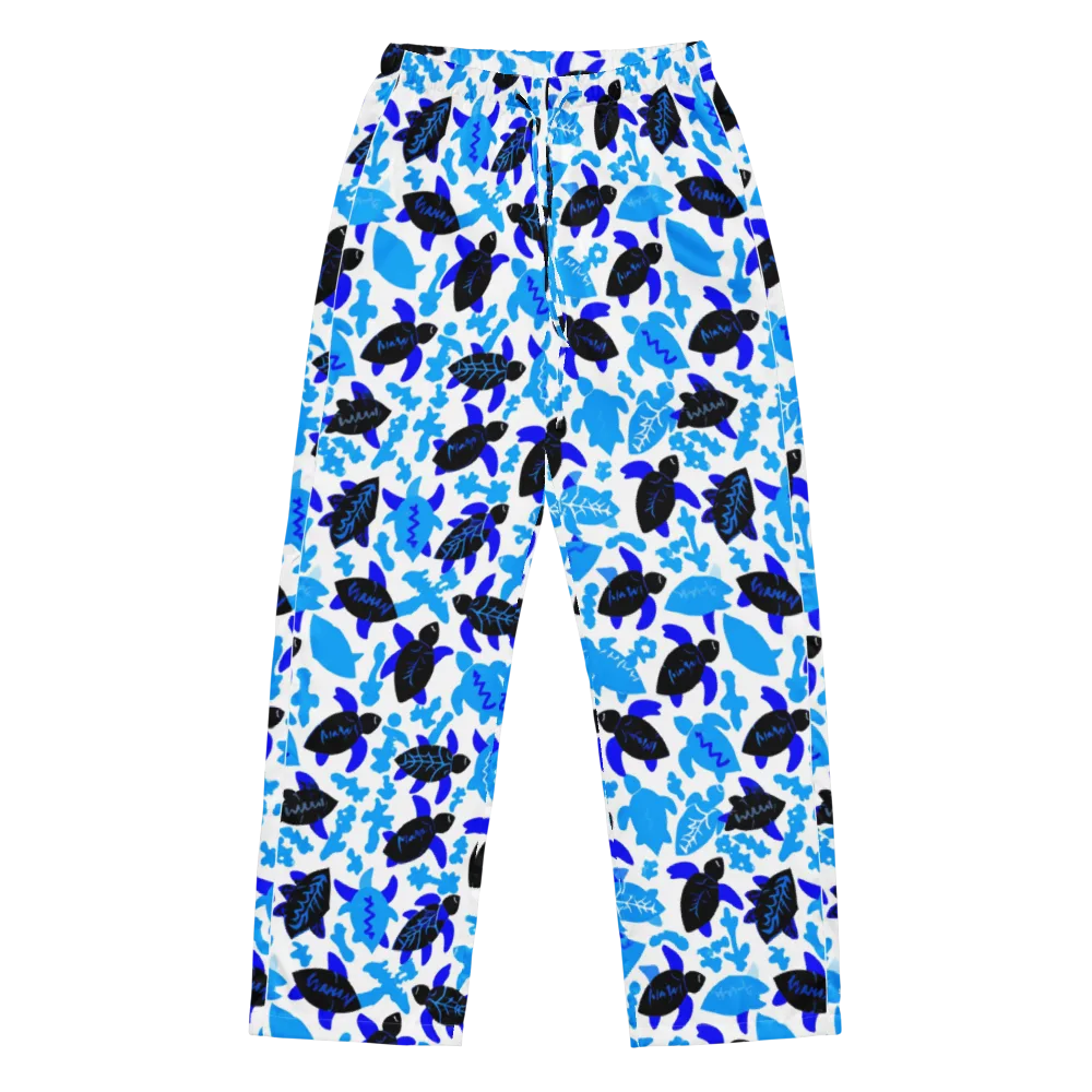Azure Shell Shuffle on Women's Pajama Pants — Front