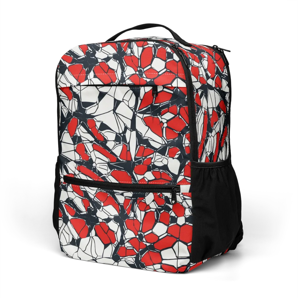 Crimson Fracture on Utility Backpack — Left Front
