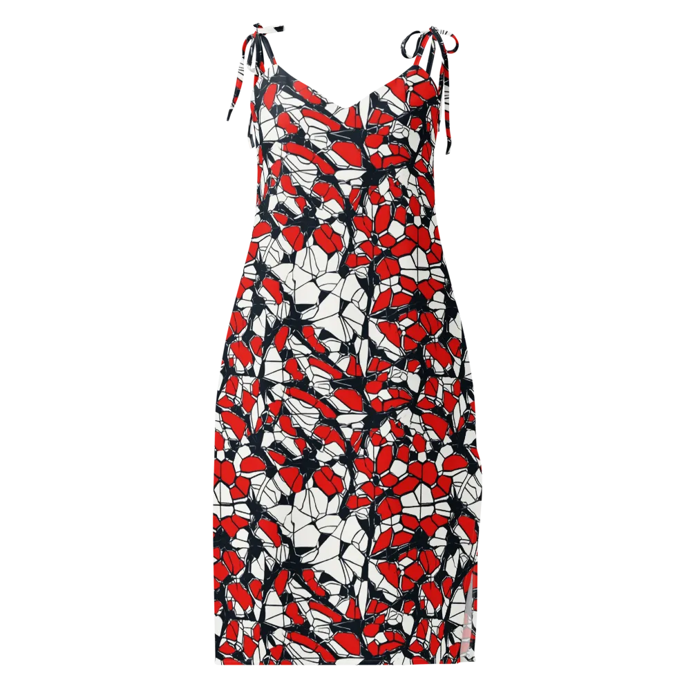 Crimson Fracture on Slip Dress — Front