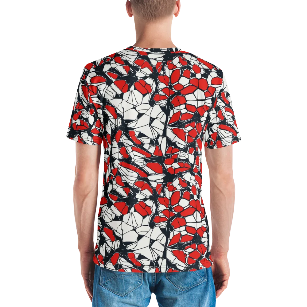 Crimson Fracture on Men's Crew Neck T-Shirt — Back