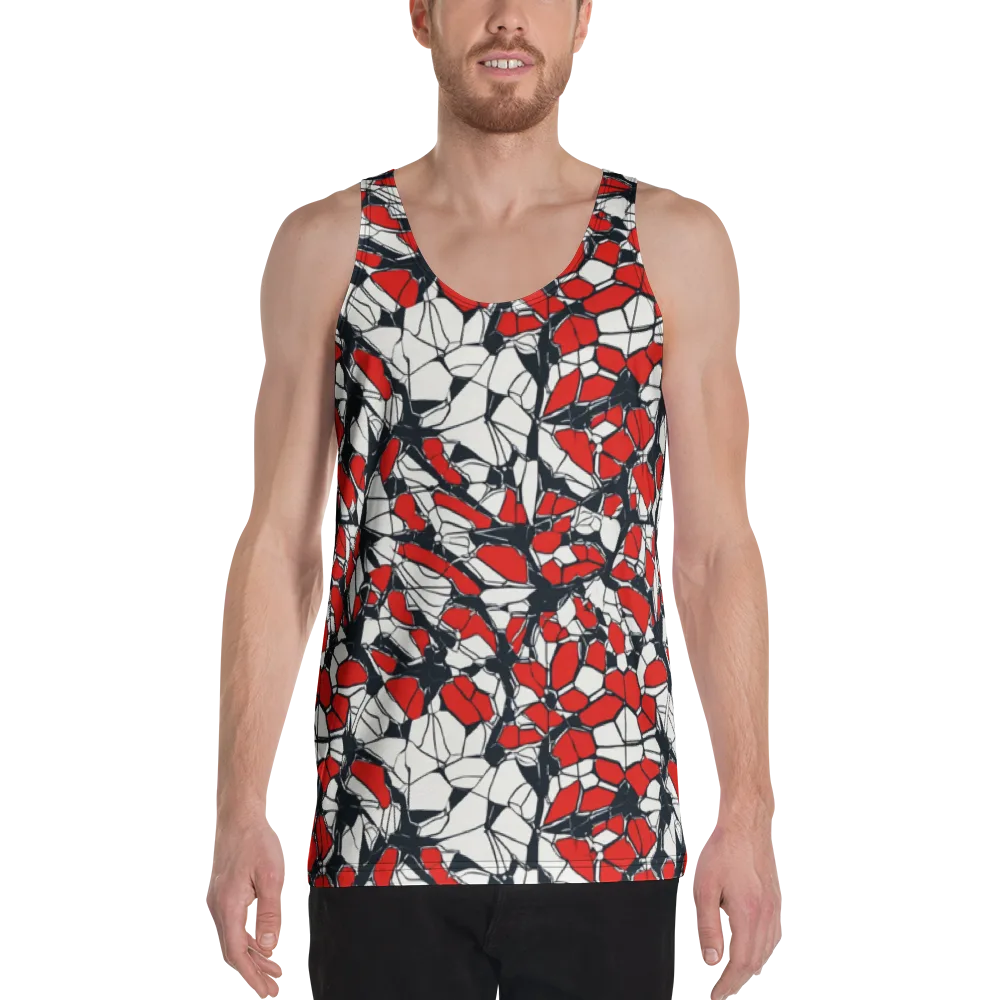Crimson Fracture on Men's Tank Top — Front