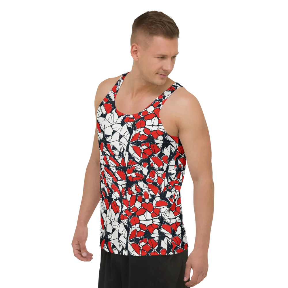 Crimson Fracture on Men's Tank Top — Left Front