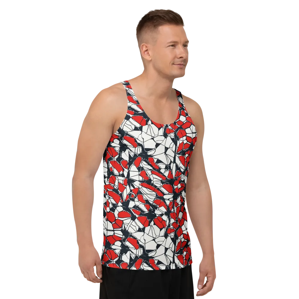 Crimson Fracture on Men's Tank Top — Right Front