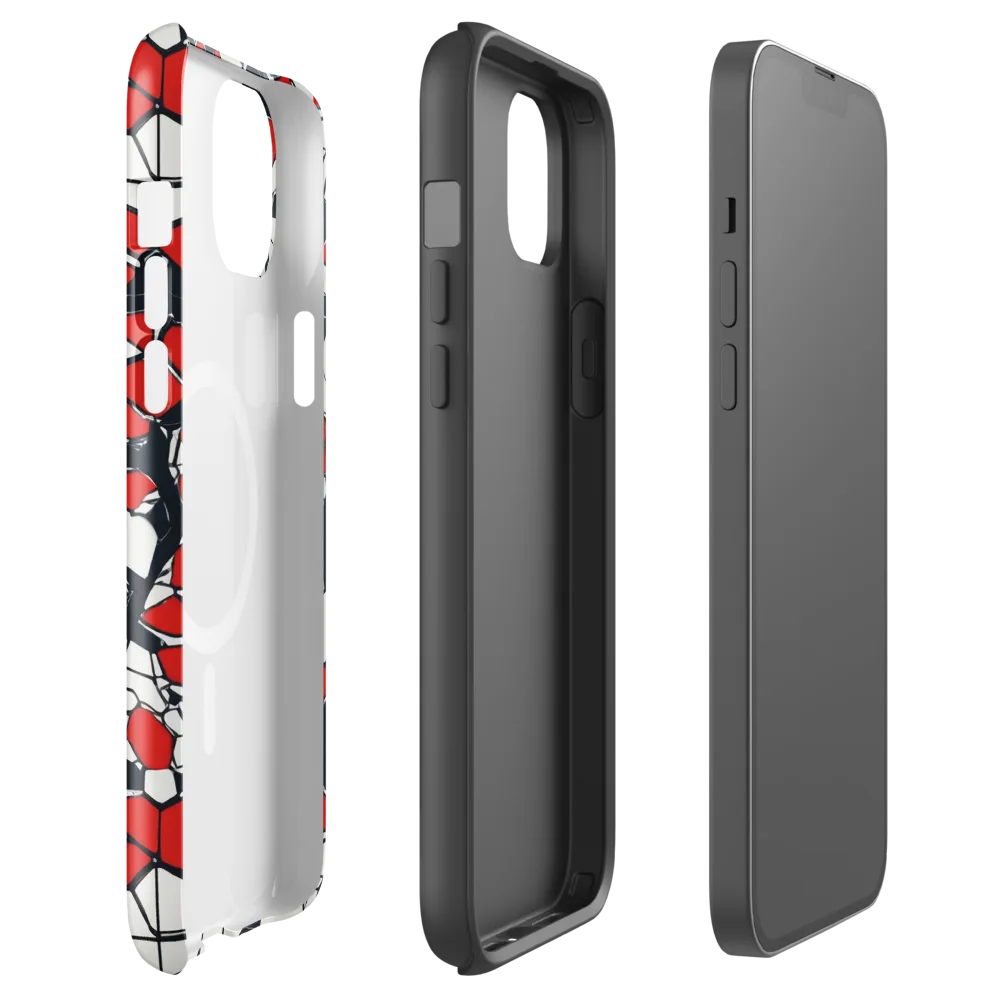 Crimson Fracture on MagSafe Tough Case for iPhone® — Front