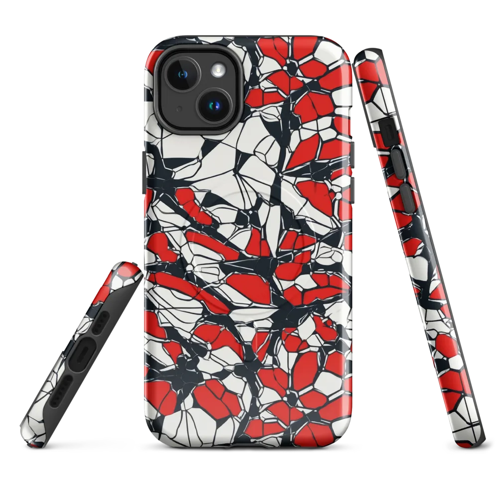 Crimson Fracture on MagSafe Tough Case for iPhone® — Front