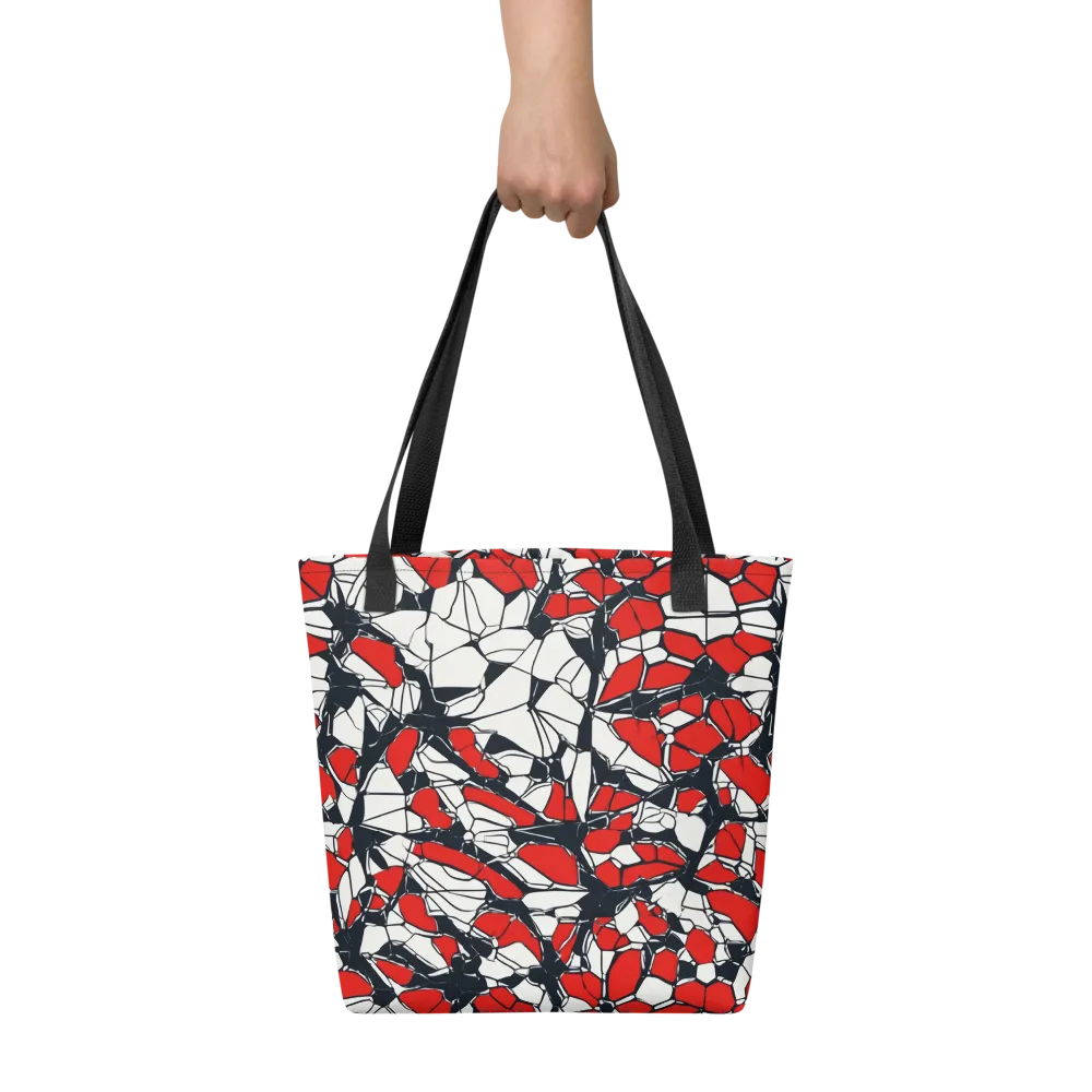 Crimson Fracture on Tote Bag — Front