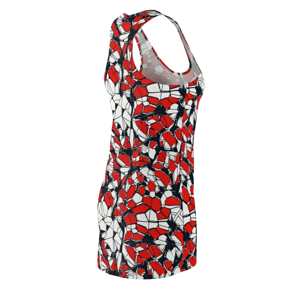 Crimson Fracture on Racerback Dress — Back Side