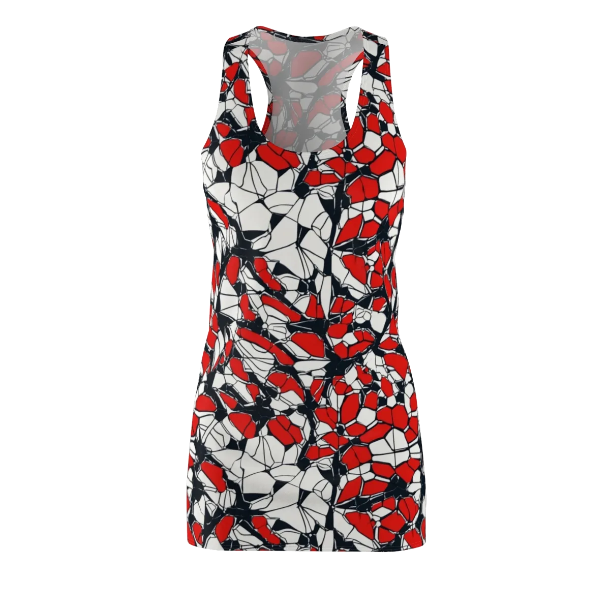 Crimson Fracture on Racerback Dress — Front