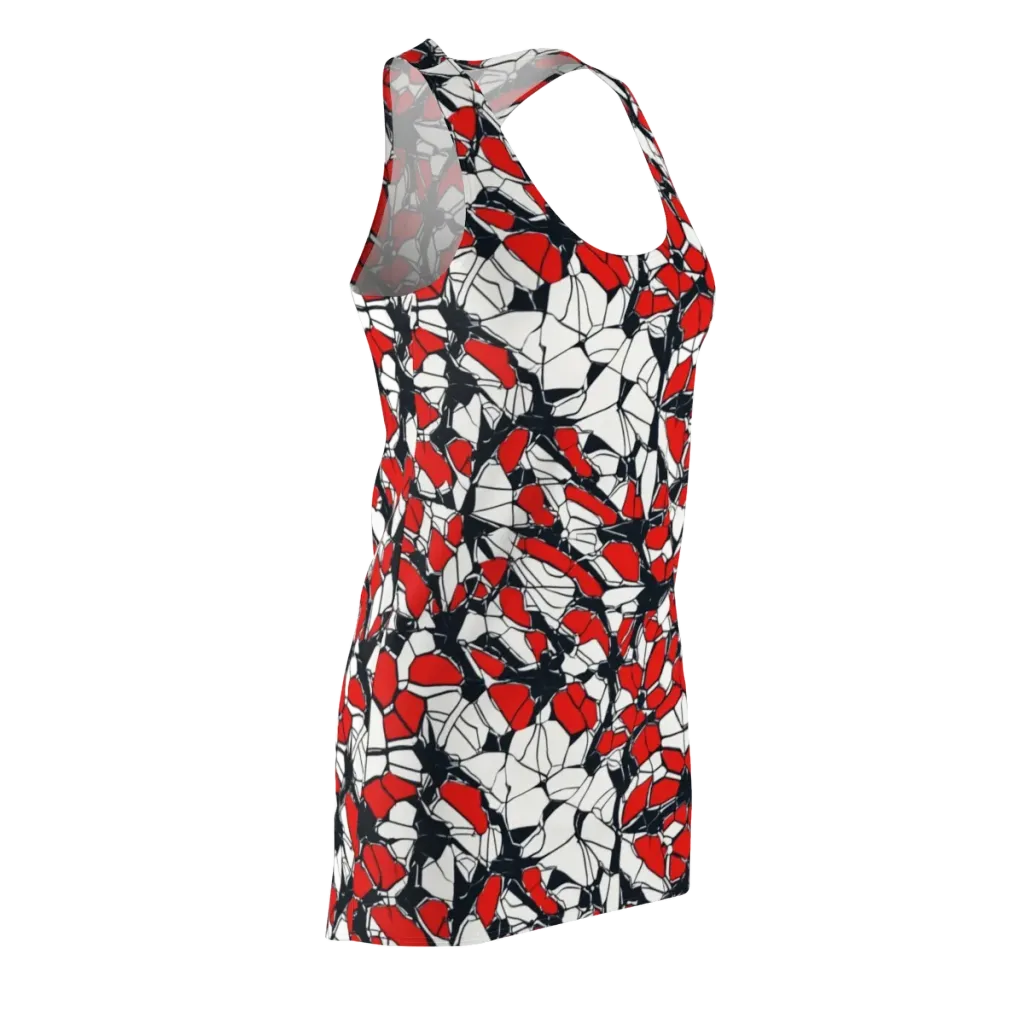 Crimson Fracture on Racerback Dress — Front Side