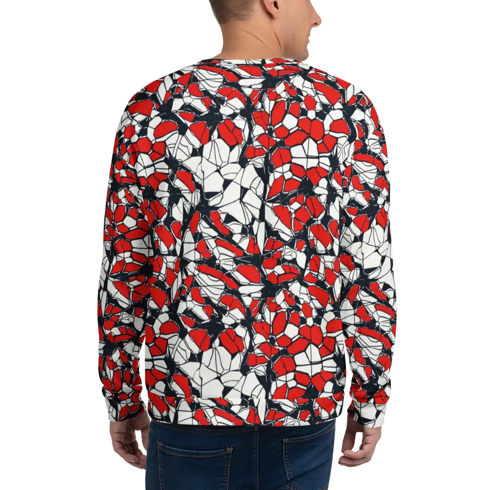 Crimson Fracture on Sweatshirt — Back