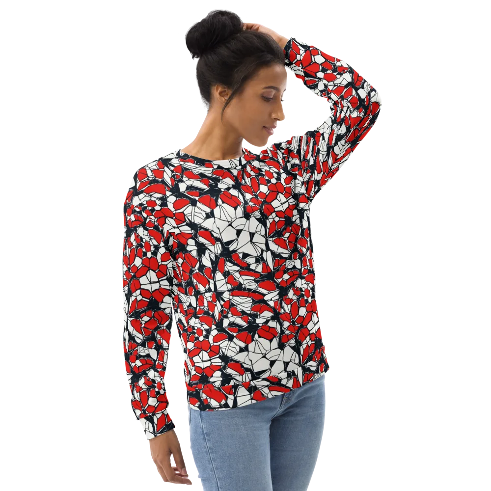 Crimson Fracture on Sweatshirt — Right Front