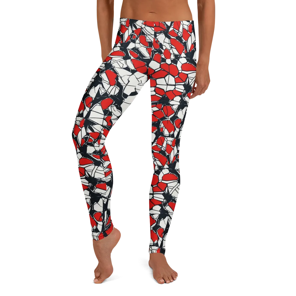 Crimson Fracture on Leggings — Front