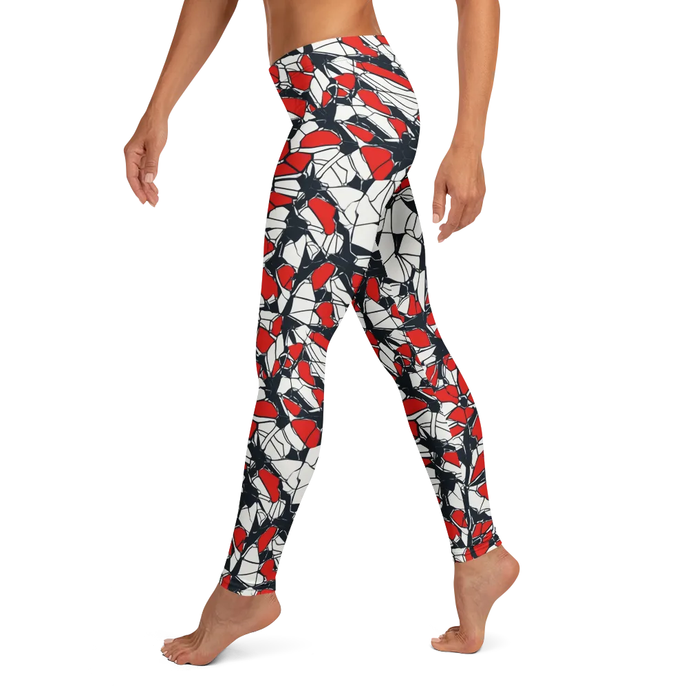 Crimson Fracture on Leggings — Left