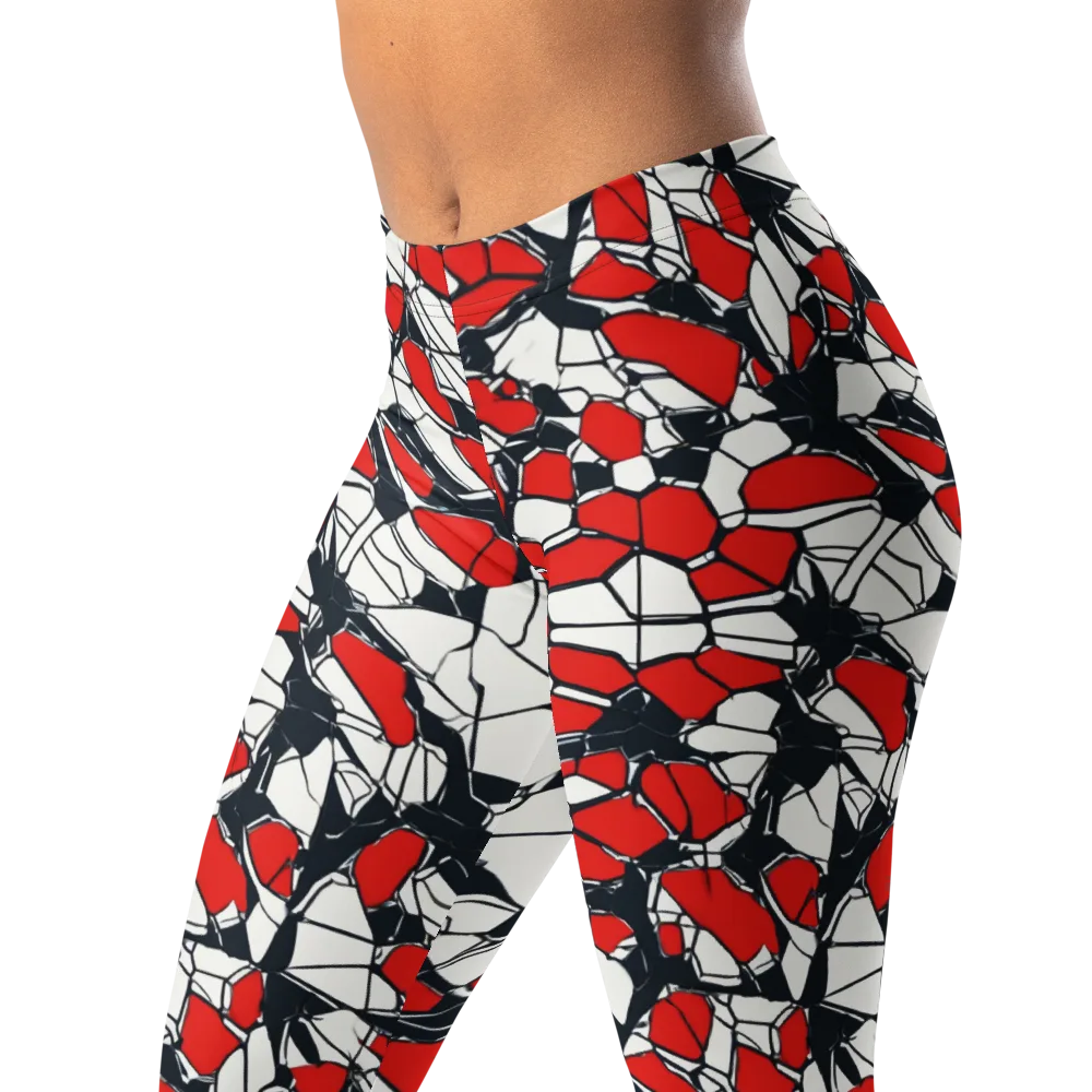 Crimson Fracture on Leggings — Left Front