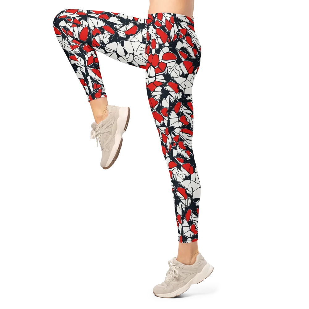 Crimson Fracture on Leggings — Left