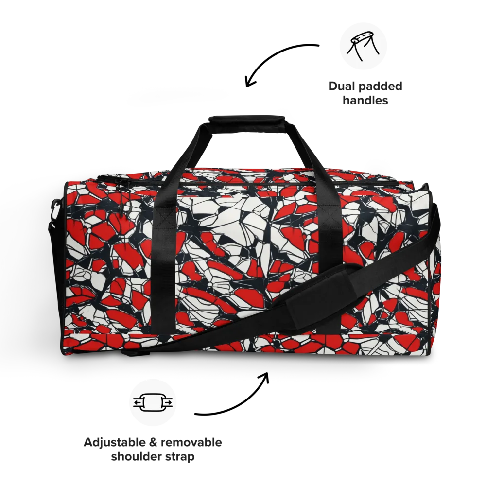 Crimson Fracture on Duffle Bag — Front