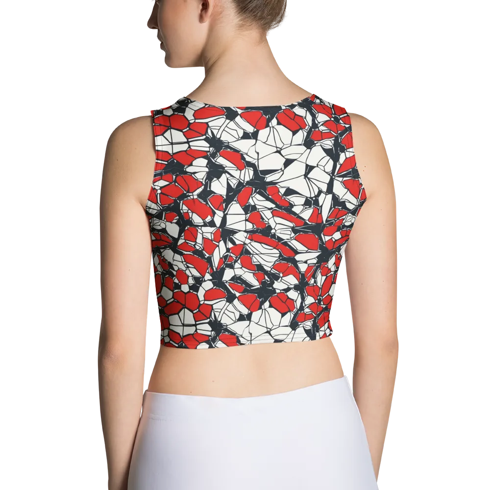Crimson Fracture on Crop Top — Back