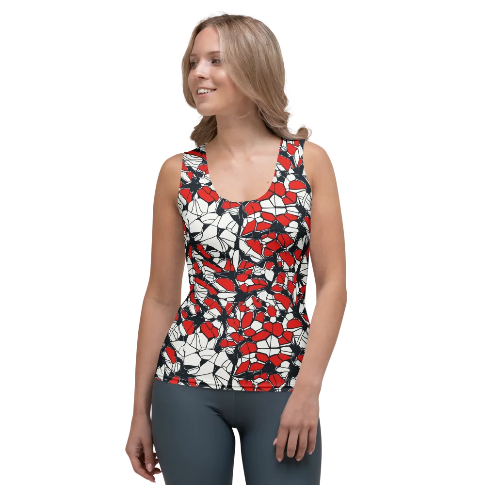 Crimson Fracture on Women's Tank Top — Front
