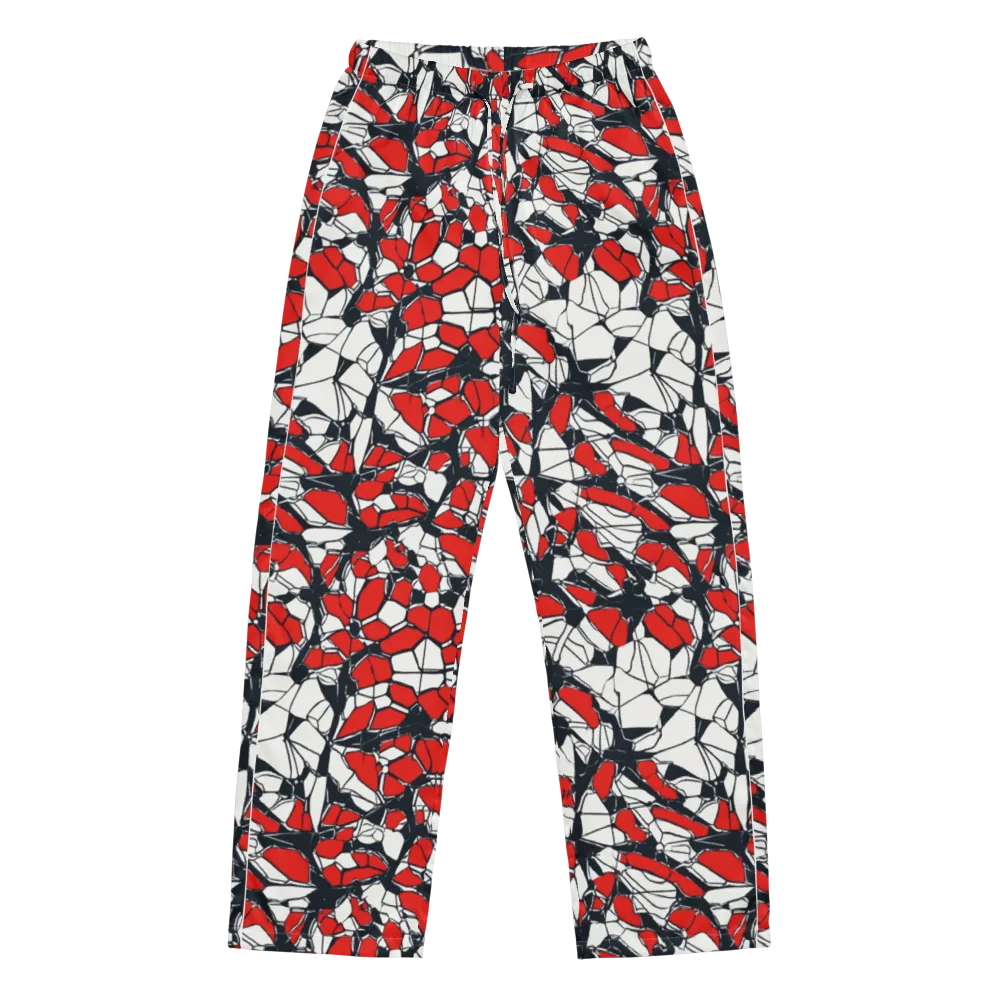Crimson Fracture on Women's Pajama Pants — Front