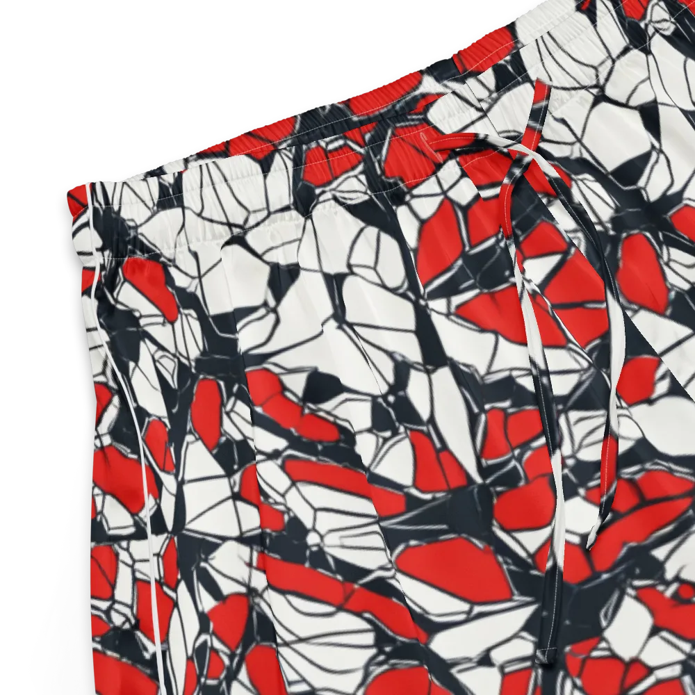 Crimson Fracture on Women's Pajama Shorts — Product details