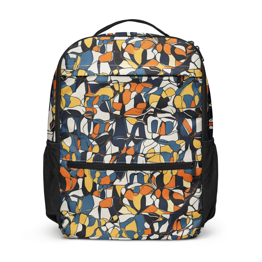 Cobalt Citrus Mosaic on Utility Backpack — Front