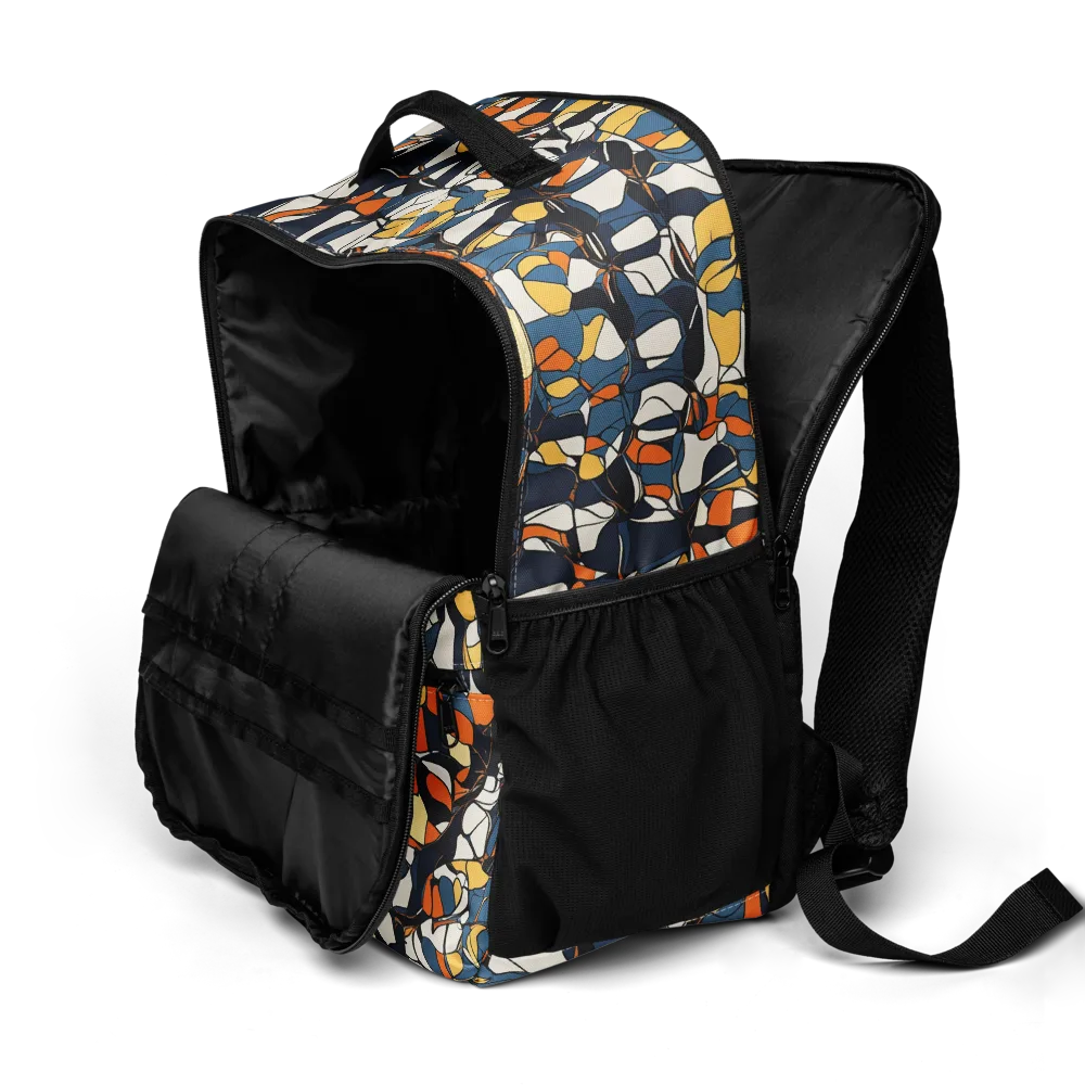 Cobalt Citrus Mosaic on Utility Backpack — Product details 2