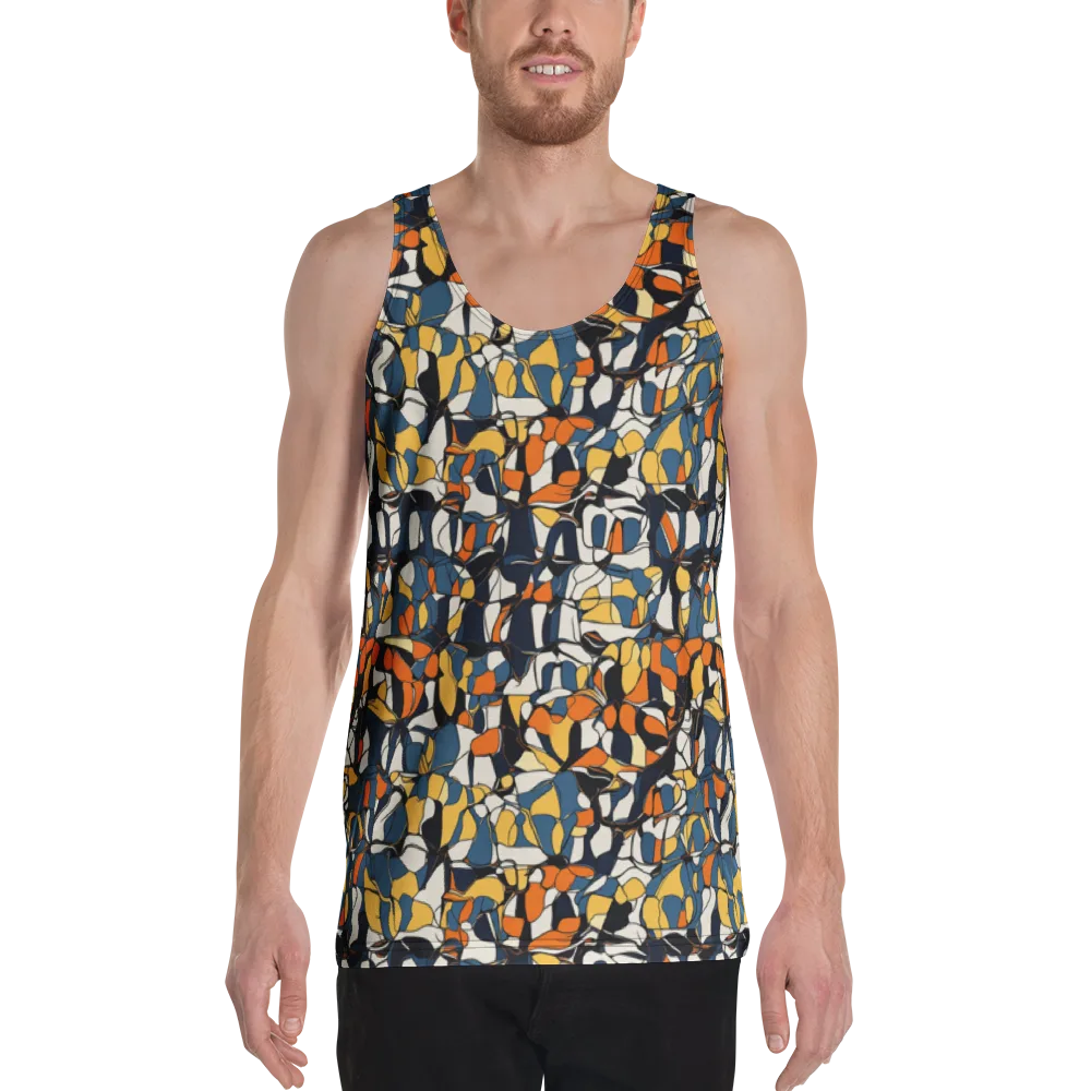 Cobalt Citrus Mosaic on Men's Tank Top — Front