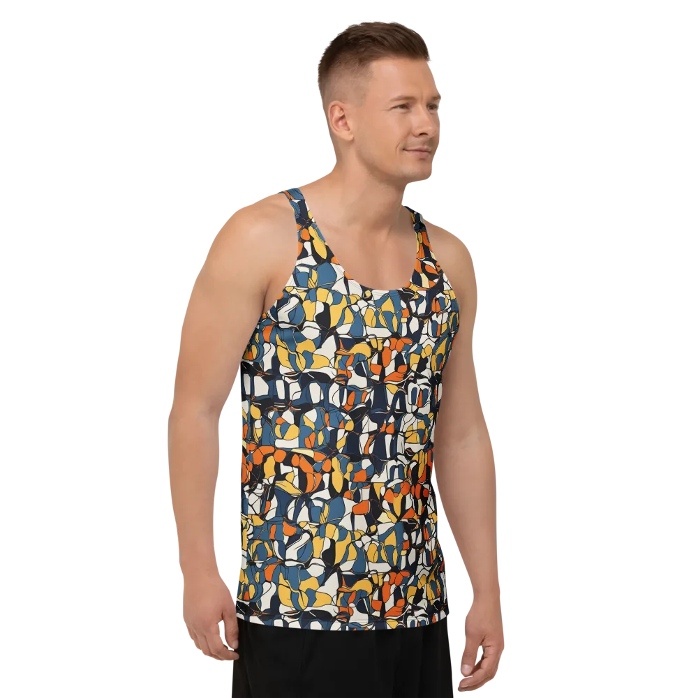 Cobalt Citrus Mosaic on Men's Tank Top — Right Front