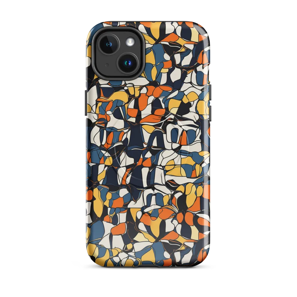 Cobalt Citrus Mosaic on MagSafe Tough Case for iPhone® — Front