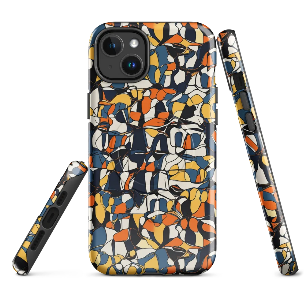 Cobalt Citrus Mosaic on MagSafe Tough Case for iPhone® — Front