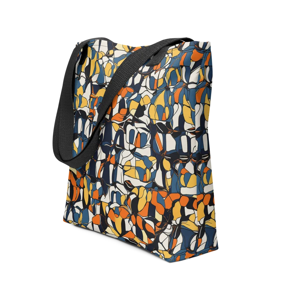 Cobalt Citrus Mosaic on Tote Bag — Front