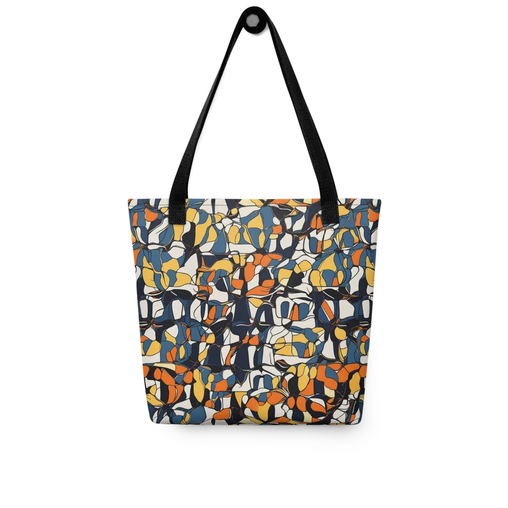Cobalt Citrus Mosaic on Tote Bag — Front