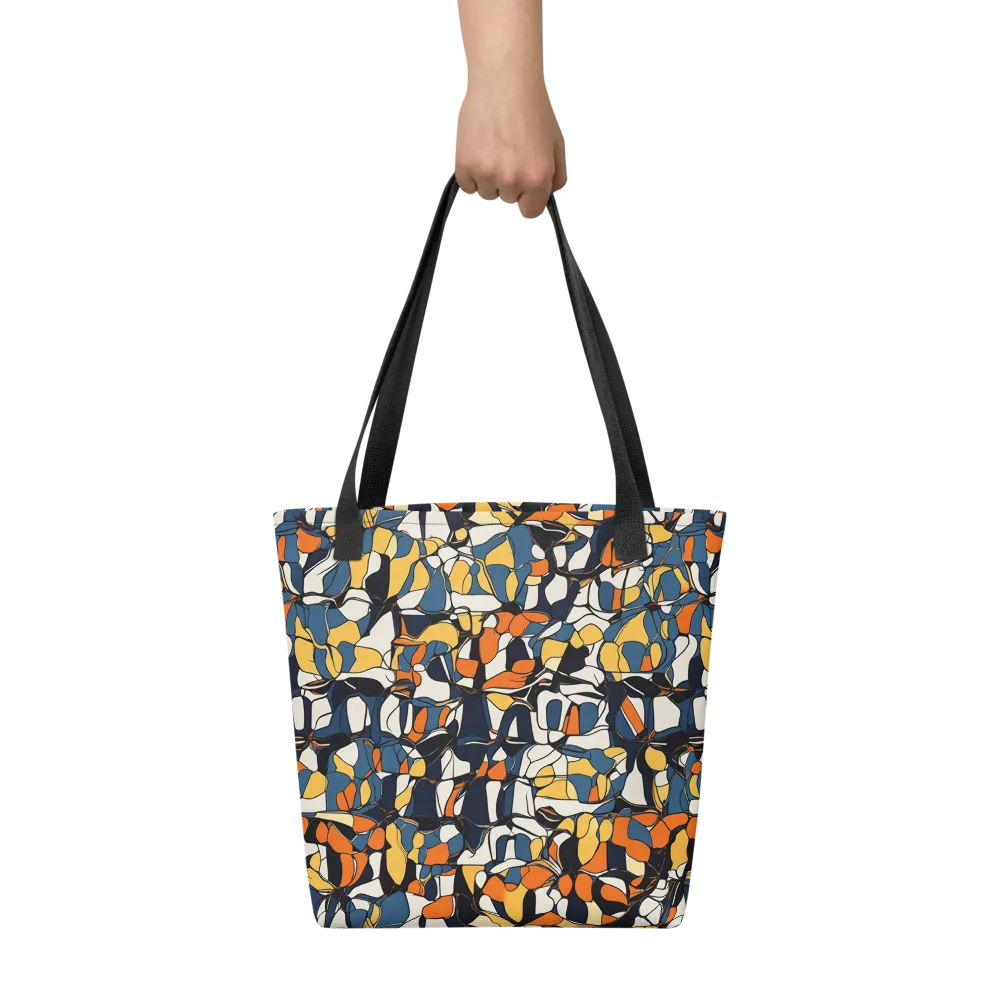 Cobalt Citrus Mosaic on Tote Bag — Front